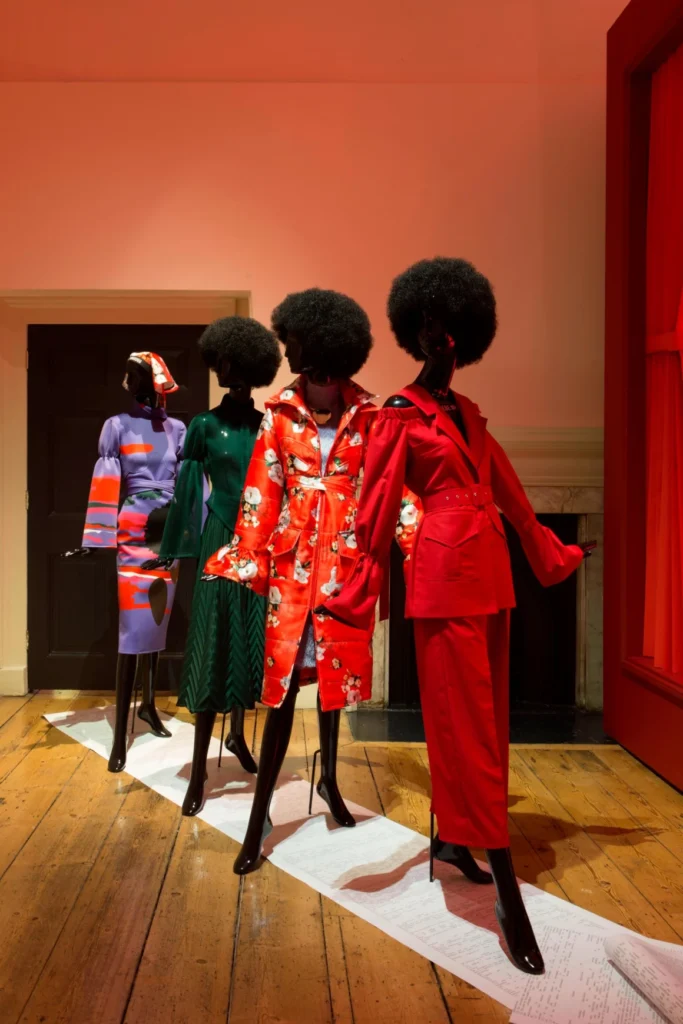 Thebe Magugu's installation at the International Fashion Showcase, Somerset House, London. Photo by Agnese Sanvito.