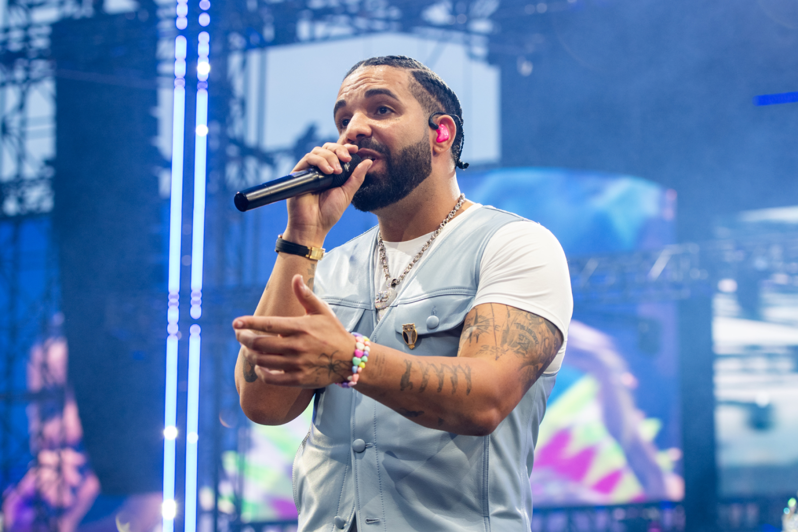 Drake performs at Wireless Festival 2025 on July 13, 2025. Credit: Joseph Okpako/WireImage for ABA